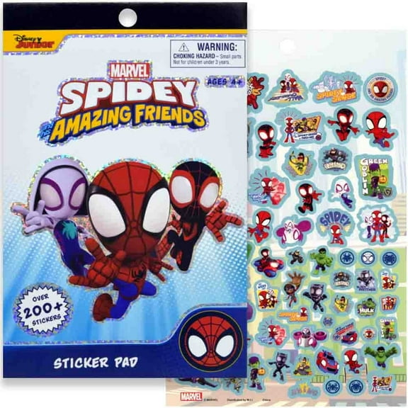Spidey & Friends 4 Sheet Sticker Book with 200  Stickers