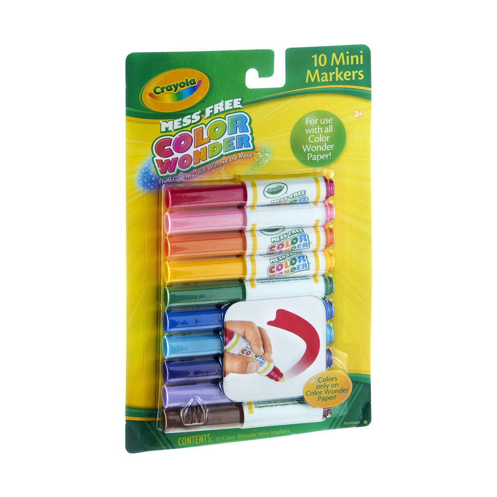 Crayola Mess Free Color Wonder Mini Markers, 10 Count - image 2 of 6