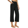 thumbnail image 2 of Womens Linen Pants Casual Cotton Linen Crop Pants Lightweight High Waist Straight Leg Lounge Trousers 2026 Beach Travel Vacation Outfits, 2 of 7