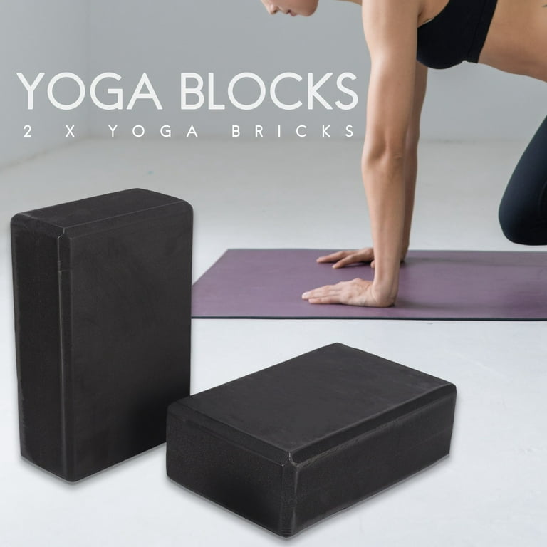 Yoga Block and Yoga Strap Set EVA Foam Soft Non- Yoga Blocks