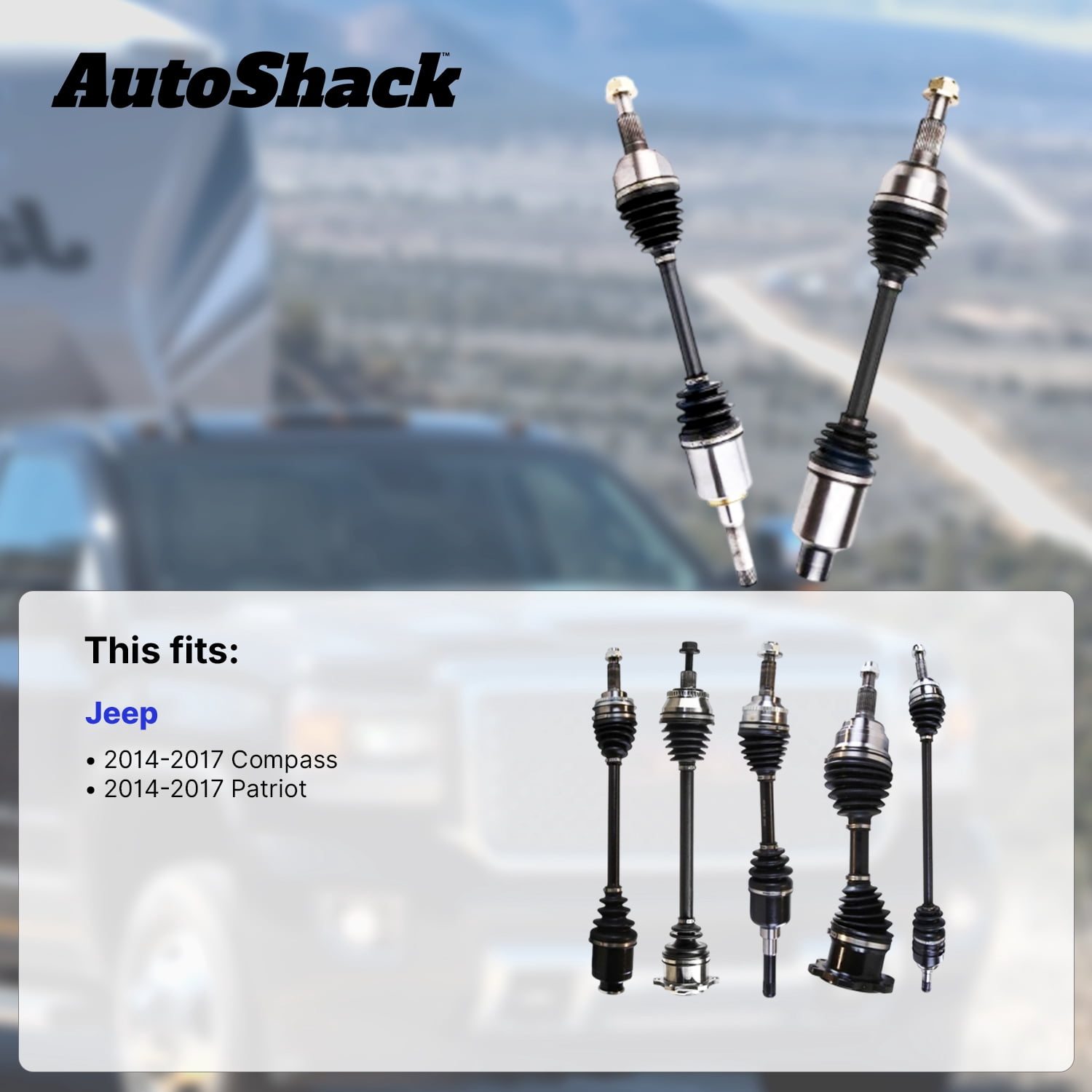AutoShack Front CV Axle Shaft Assembly for Jeep, Patriot 2014-2017 Compass 2014-2017, 4WD FWD L4 2.0L 2.4L, Left