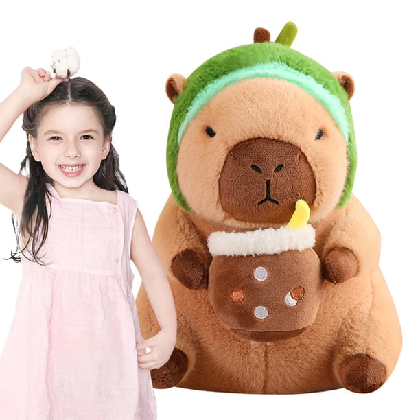 Peluche Capibara 2 En 1 – Capibara En Aguacate De 35 Cm, Extraíble Y Súper Suave, Ideal Para Decoración O Como Compañero De Juego, Regalo Para Niños Y Niñas