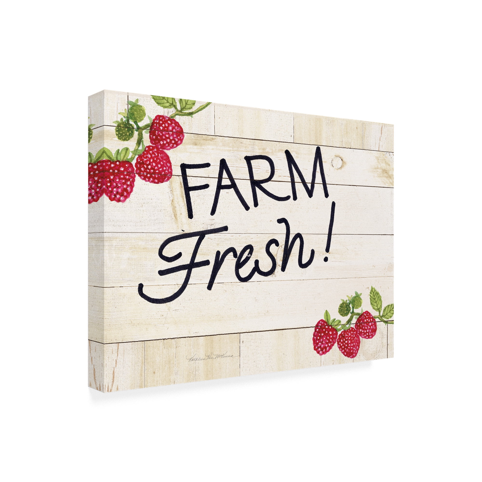 Trademark Fine Art 'Life on the Farm Sign I v2' Canvas Art by Kathleen Parr McKenna