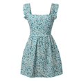 thumbnail image 5 of JAKANYQ Women 2024 Summer Casual Cute Floral Flowy Square Neck Sundressses With Pocket Beach Dress Loose Comfortable, 5 of 8