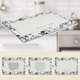 thumbnail image 4 of Unique Bargains Elegant Quick Dry Dish Drying Mats for Dishes Black/White, 4 of 6