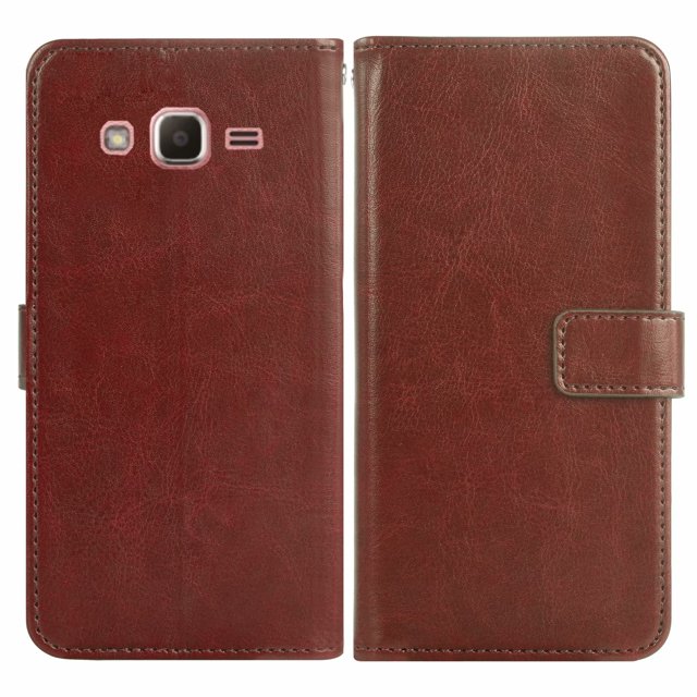 Mobile Phone Cover for Samsung J2-Prime, Cover Premium Pu Leather Tpu Flip Cover Magnetic Closure Card Compartment Stand Function Wallet with Lanyard Protective Cover