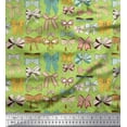 thumbnail image 1 of Soimoi Green Japan Crepe Satin Fabric Multi Bow & Dots Fabric Prints By Yard 42 Inch Wide, 1 of 3