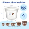 thumbnail image 7 of Fit Meal Prep 4 oz BPA Free Condiment Cups, No Lids, Stackable, Multi-Purpose, 250 Pack, 7 of 7