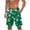 Green-1, variant on Men's Board Shorts Hawaiian Breathable Tropical Floral Print Swimwear with Elastic Waist Drawstring Summer Shorts for Island Getaways Black-1 XXL
