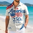 thumbnail image 4 of mgoYE Men Button T-Shirts Graphic Tees Mens 250 Years of Freedom 1776 2026 American Flag 4 July Vintage O-Neck T-Shirt USA Navy 250th Anniversary Gifts(Light Gray,4XL), 4 of 6