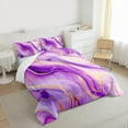 thumbnail image 3 of jejeloiu Modern Fluid Artwork Bedding Comforter Set,Marble Pattern Twin Comforter Sets,Gradient Pink Purple Bedding Set For Teens,Microfiber Bedroom Decor,2-Piece, 3 of 8