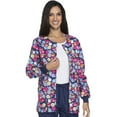 thumbnail image 3 of Dickies EDS Women Scrubs Warm Up Jacket, Snap Front Warm-Up, Plus Size, DK301, 3XL, I Heart Flossing, 3 of 6
