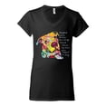 thumbnail image 3 of Colorful Pitbul | People Will Know How Large Your Soul | Dean Russo Art Animal Lover Women's Standard V-Neck Tee, Black, XX-Large, 3 of 6