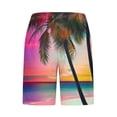 thumbnail image 3 of QATAINLAV Men's Big and Tall Summer Beach Shorts Novelty Palm Tree Graphic Print Swim Trunks Hawaiian Vacation Tropical Short Pants with Pockets Pink XXL Ropa de Verano Para Mujer, 3 of 4