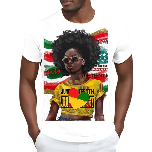 Mens Shirts Plus Size under $5 Short Sleeved Round Neck Printed Shirt Multicolor XL