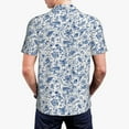 thumbnail image 3 of Balery Rabbit And Butterfly Printed Men’s Short Sleeve Polo Shirt, Midweight Men's Shirt,Golf Polo shirts -Small, 3 of 8