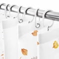 thumbnail image 6 of Shower Curtain 72"W x 78"L Fall Thanksgiving Hedgehog Maple Leaves Pumpkins Fabric Shower Curtains Set with Hooks Water Repellent Bathroom Curtains Machine Washable Bathroom Accessories, 6 of 6