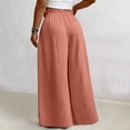 thumbnail image 4 of longantii Palazzo Wide Leg Pants Woman Flowy High Waisted Pants 2026 Elastic Waist Drawstring Trousers Summer Plus Size Outfits Complexion XL, 4 of 4