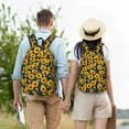 thumbnail image 4 of Yiaed Sunflowers Print Print Laptop Backpack Travel Canvas Backpack Vintage Aesthetic Backpack for School Knapsack Backpack Backpack for School-Medium, 4 of 5