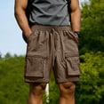 thumbnail image 4 of Khunlpohl Cargo Shorts for Men Big and Tall Loose Casual Elastic Waist Short Sweatpants with Pockets M-4XL, 4 of 7