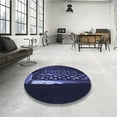 thumbnail image 3 of Ahgly Company Indoor Square Patterned Night Blue Area Rugs, 8' Square, 3 of 6