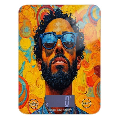 

WOBOGO Uncle Art Curly Kitchen Scale Digital Gram and Ounce Weighing for Cooking Baking Ketogenic Diet Meal Prep