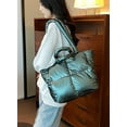 thumbnail image 3 of Kukuzhu Quilted Shoulder Tote Bag Women Padding Cotton Down Hobo Bag Casual Fashion Waterproof Handbag, 3 of 6