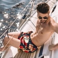 thumbnail image 2 of luoweisi Men's Beach Shorts Quick Dry Swim Trunks with Mesh Lining Christmas Santa Claus 2XL, 2 of 5