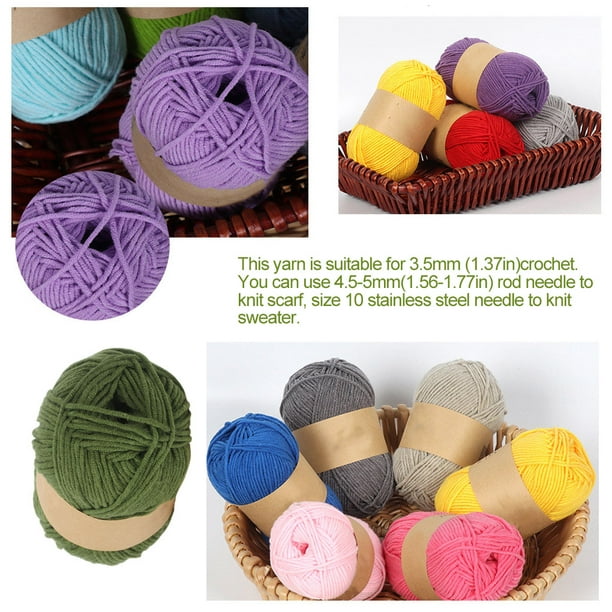 Knitting Yarn Soft Warm Crotching Yarn for Knitting Soft Yarn Cardigan  Scarf Cardigan Sweater DIY Hand-knitting Thread, 27 