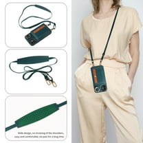 Allytechgroup Wallet Case for Apple iPhone 11, With Shoulder Strap Cards Slots Ring Holder Stand Cards Slots RFID Blocking Phone Case for Girls Women, Cyan