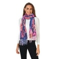 thumbnail image 2 of FORMRS Womens Scarf Winter Soft Long Big Warm Shawls Wrap Tassel Scarves, Vibrant Art Flowers, 2 of 9