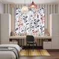 thumbnail image 4 of Grey Red Botanical Kitchen Curtains Window Panels, Watercolor Spring Floral Summer Leaf Insulated Window Treatment Curtain, Grommet Curtains for Bedroom/Living Room/Bathroom, 2 Piece 52"Wx84"L, 4 of 8