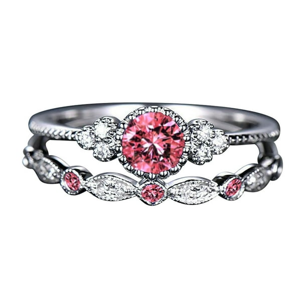 Rings for Women Girls Fashion Diamond Ring Couple Jewelry 2 Piece