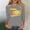 Gray, variant on HOMBOM 3/4 Sleeve T-Shirts for Women Summer Graphic Tees Graphic Crew Neck Retro 1996 Print Soft Red Womens Tops