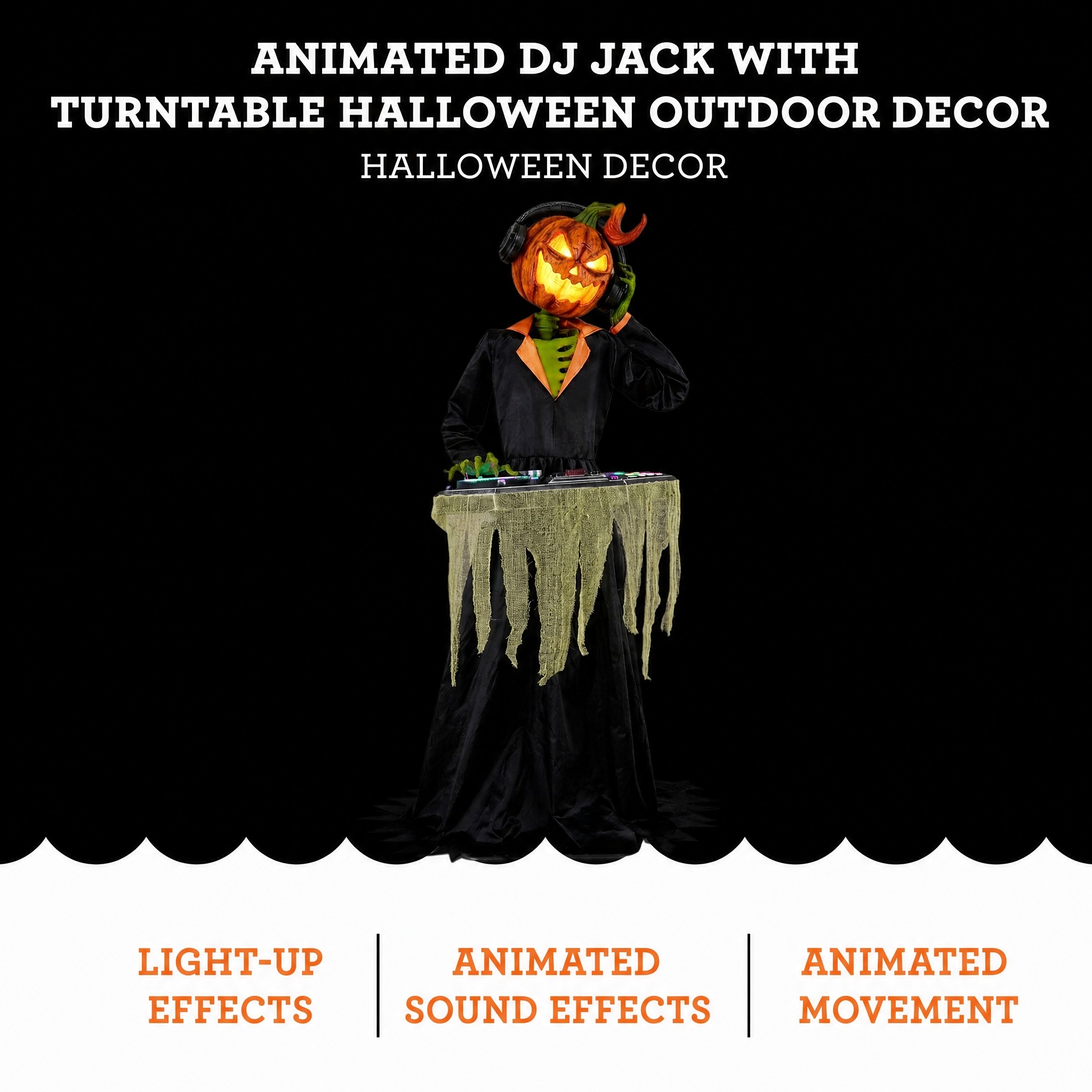 Way To Celebrate Animated DJ Jack 72-Inch Outdoor Decor photo 3