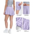thumbnail image 3 of FITOP Women's High Waisted Running Shorts—Comfy Liner for Workout Athletic Gym Track Quick Dry,Purple,Size XL, 3 of 6