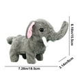 thumbnail image 3 of Xecvkr Battery Operated Walking Plush Elephant, Realistic Animal Toy with Sound, Soft Interactive Companion for Toddlers, On/Off Control, 7.28x6.10x3.15in, 3 of 6