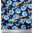 thumbnail image 2 of Soimoi Cotton Poplin Fabric Hummingbird & Floral Print Fabric by the Yard 56 Inch Wide, 2 of 3