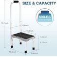 Step Stool with Handle and Non Skid Rubber Platform,Light