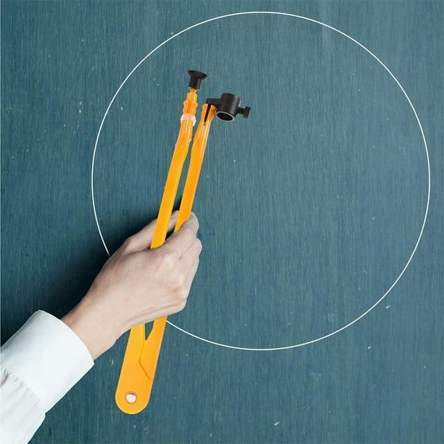 LEEYNEER2pcs Large Compass for Drawing Circles Plastic Geometry Compass for Teachers Whiteboard Math Tools for Classroom Demonstration Easy to Use