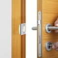thumbnail image 3 of OULII 4 Sets Door Lock Strike Plate Silver for Home Use Business Owners, 3 of 8