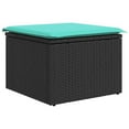 thumbnail image 5 of vidaXL 7 Piece Patio Sofa Set with Cushions Black Poly Rattan, 5 of 6