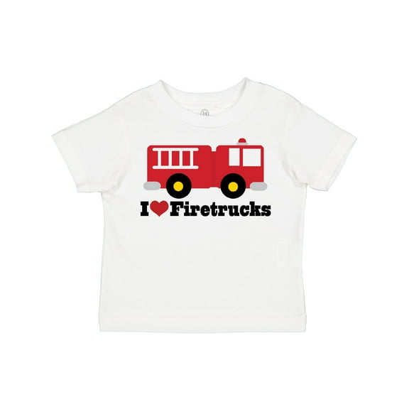 Inktastic I Heart Firetrucks Boys or Girls Toddler T-Shirt