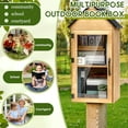 thumbnail image 3 of Ahot Outdoor Library Box Double Deck Literature Exchange Box Little Wood Cabinet Waterproof Book Storage for DIY, Neighborhoods Community and Schools Sharing Books, Literature and Newspapers, 3 of 6