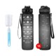 thumbnail image 1 of Sports Drinking Bottle 1L, Motivational Water Bottle 1000ml with Straw and Time Stamp, Adults & Kids, Including Cleaning Brush, Leak-Proof Bottle for, 1 of 5