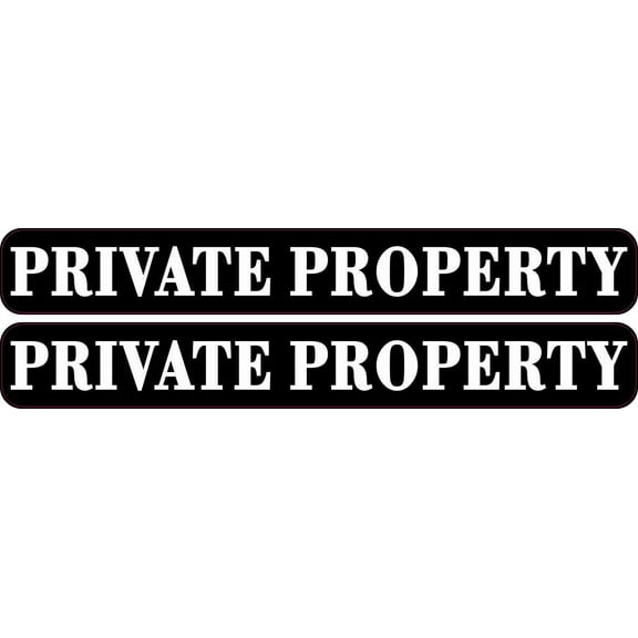8in x 1in Private Property Stickers