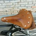thumbnail image 5 of Nuevo Sillín de bicicleta de resorte de cuero genuino, asiento de resorte de cojín de sillín de bicicleta de cuero de repuesto Retro, 5 of 5