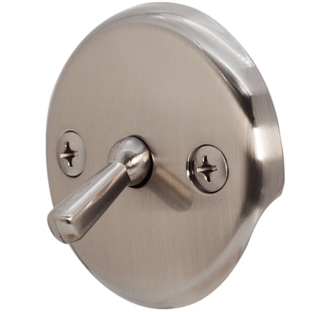 Westbrass R330-07 3-1/8 Two-Hole Bathtub Overflow with Trip Lever Satin Nickel