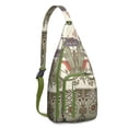thumbnail image 1 of Ethnic Mandala Sling Backpack - Exotic Paisley & Abstract Pattern, Fashionable Layered Storage Pack for Students & Outdoor Enthusiasts, 1 of 2