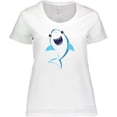 thumbnail image 3 of Inktastic Cute Shark, Little Shark, Blue Shark, Sea Animal Women's Plus Size T-Shirt, 3 of 5